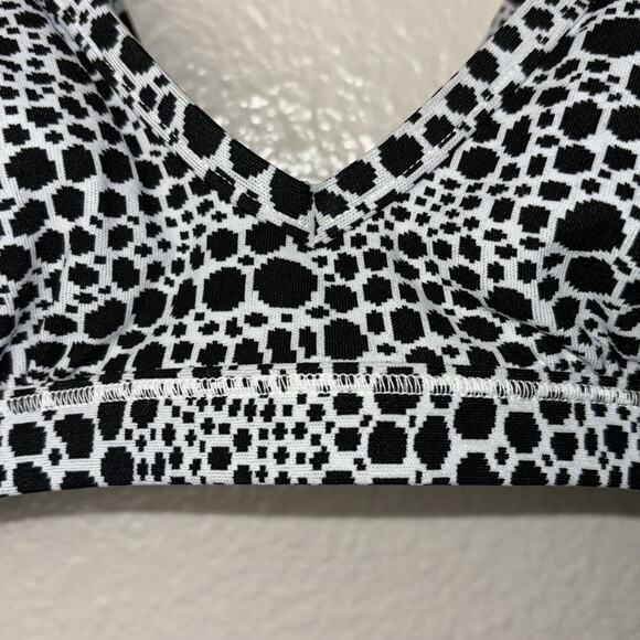 Sweaty Betty Retro Bikini Top Monochrome Croc Jacquard black/white women's XS - Picture 9 of 15
